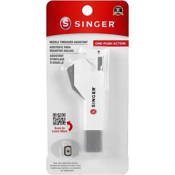 SINGER Needle Threader Assistant ONE-PUSH ACTION Quick Easy MAGNETIC BASE Sewing