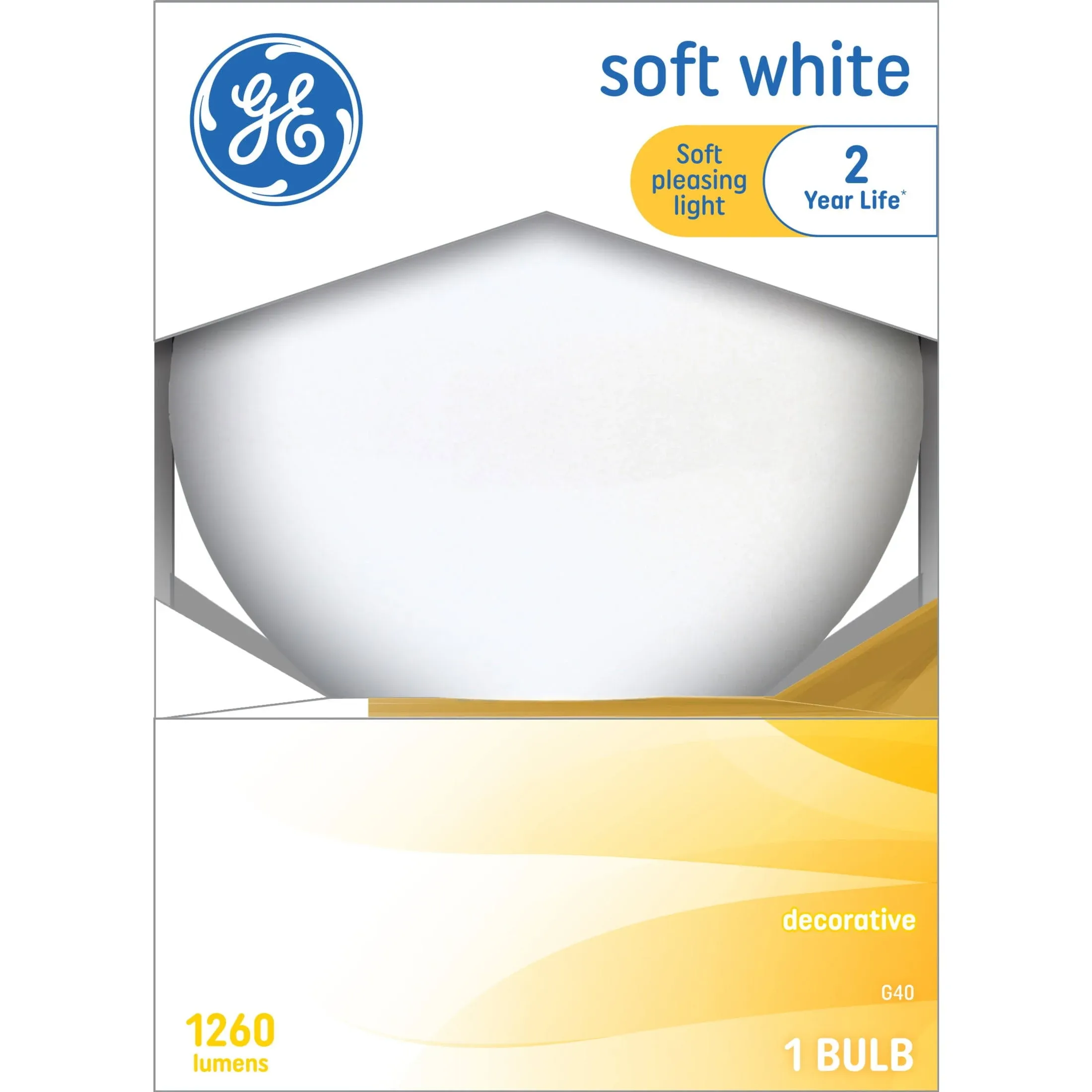 GE Globe Bulb G40 100W White