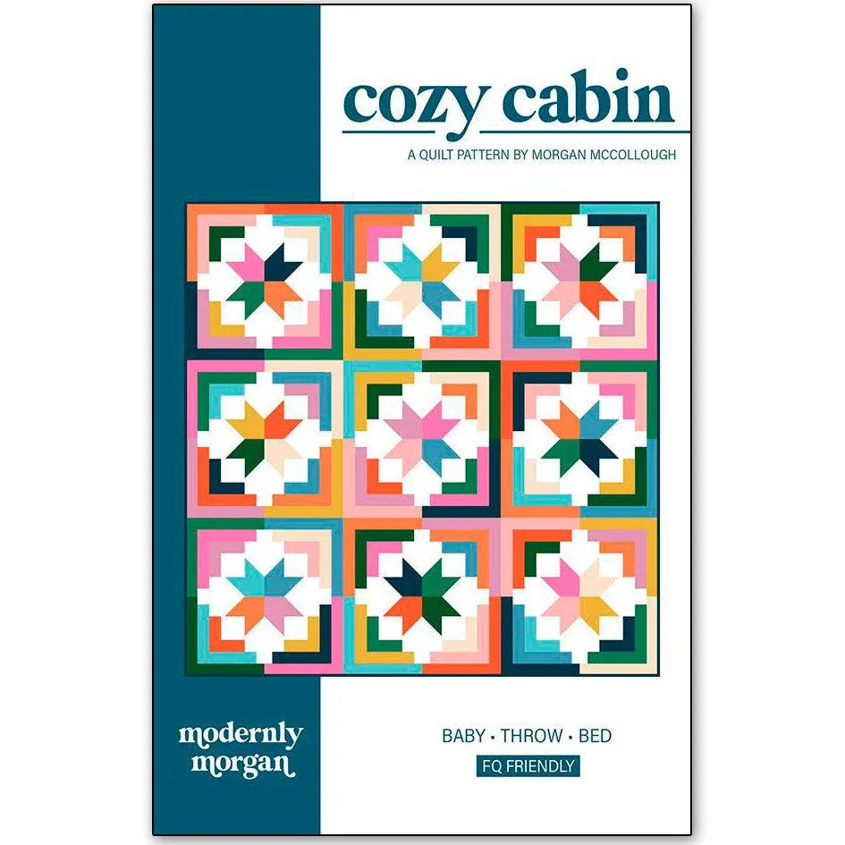 Cozy Cabin Quilt Pattern MOM013 by Morgan McCollough for Modernly Morgan