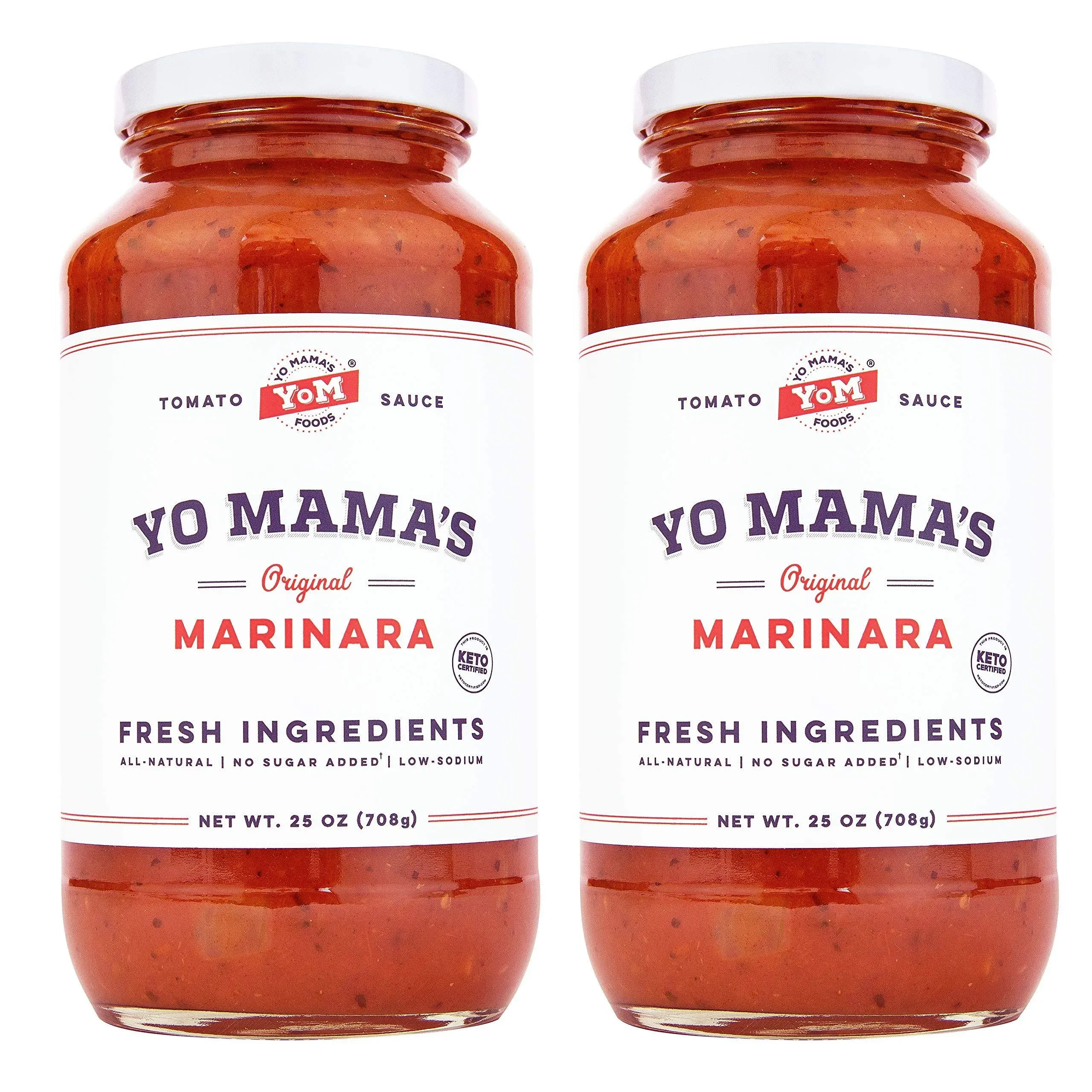 Yo Mama&#039;S Foods Low-Sodium Marinara Pasta Sauce 25 Oz., 3 Pk.