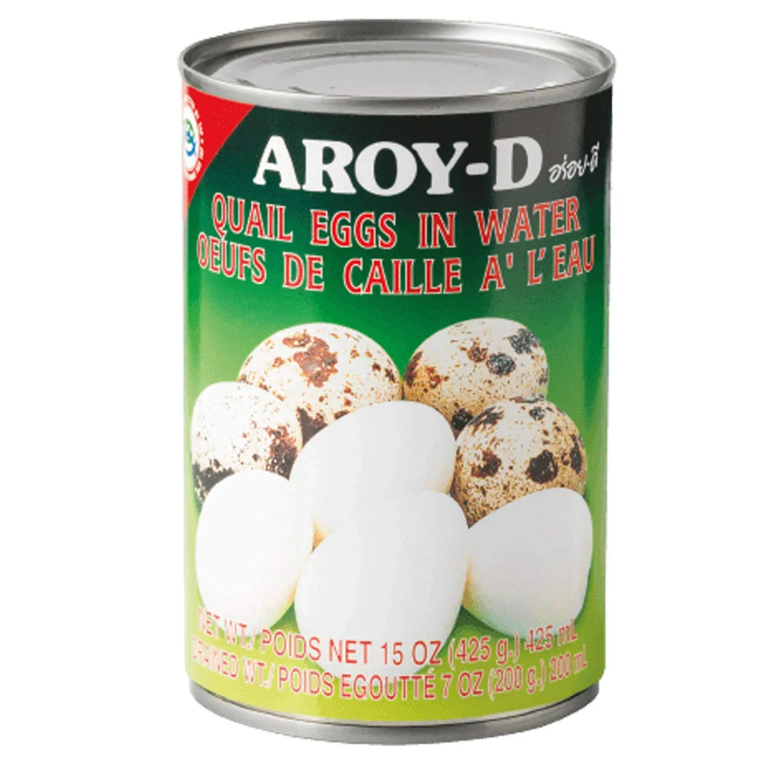 Aroy-D Quail Eggs in Water - 15 oz (Pack of 6)