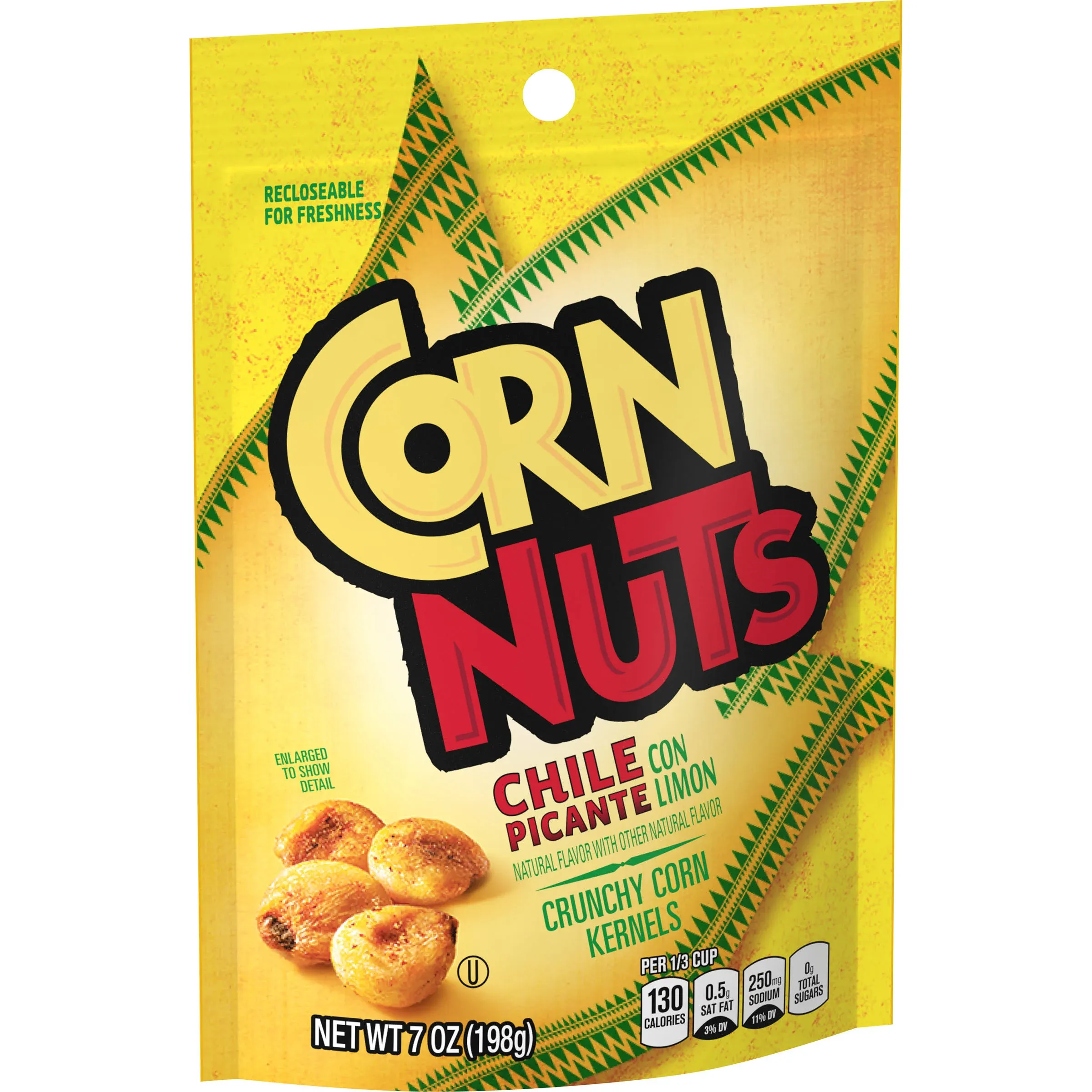 Corn Nuts Chile Picante con Limon Crunchy Corn Kernels 7 oz. Bag