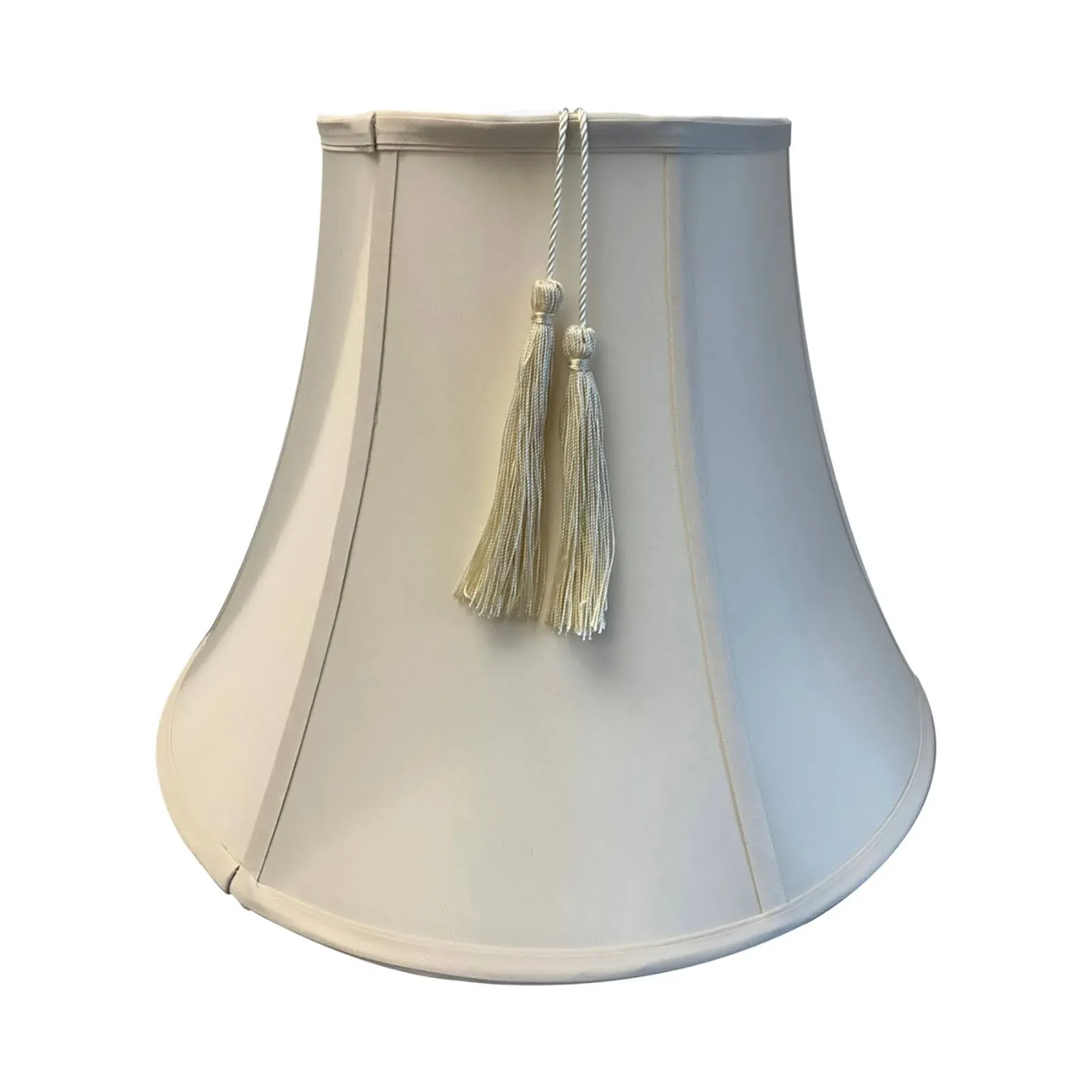 Shantung Lamp Shade, Eggshell 8"x16"x12"