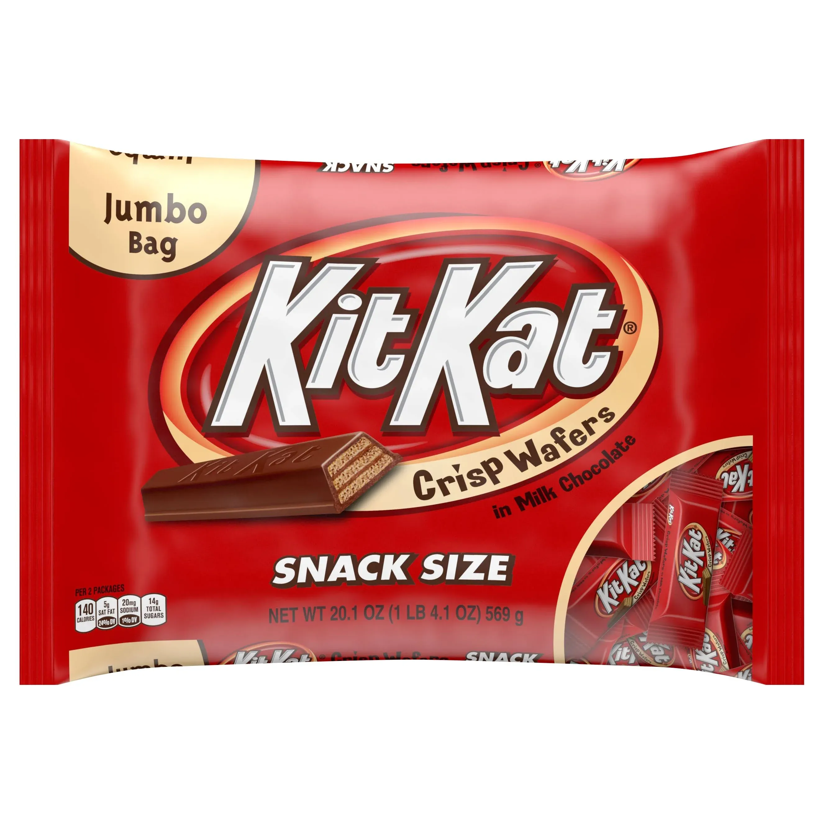 Kit Kat Snack Size Crisp Wafers in Milk Chocolate 20.1 oz Bag