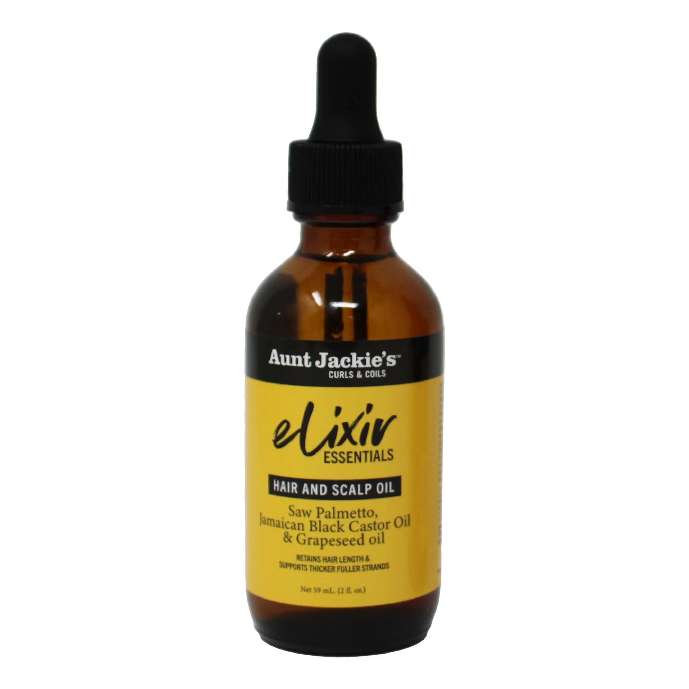 Aunt Jackie's Elixir Essentials Hair & Scalp Oil 2oz - Saw Palmetto Jamaican ...