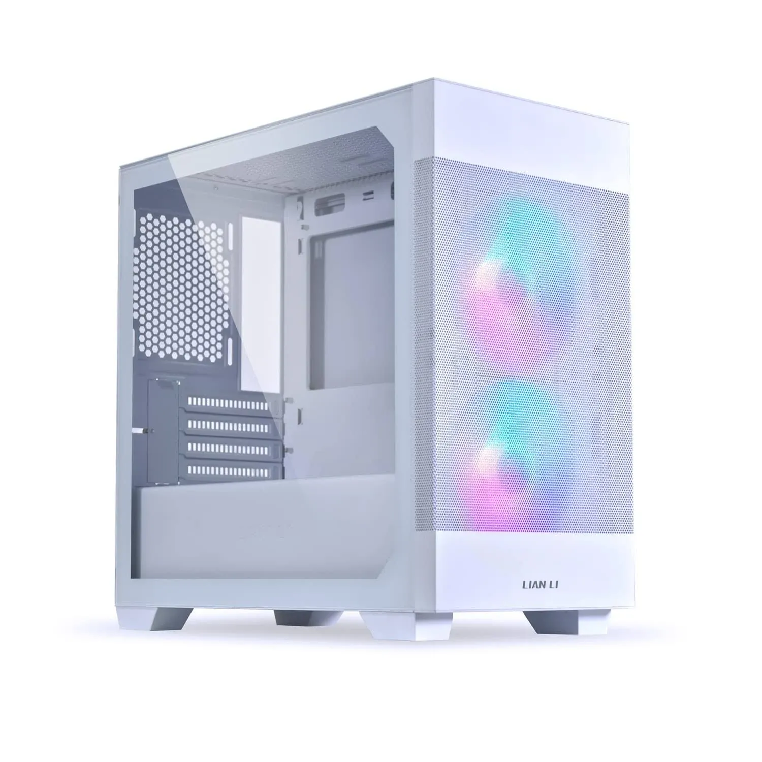 Lian Li Lancool 205M Mesh Tempered Glass microATX Mid-Tower Computer Case - White