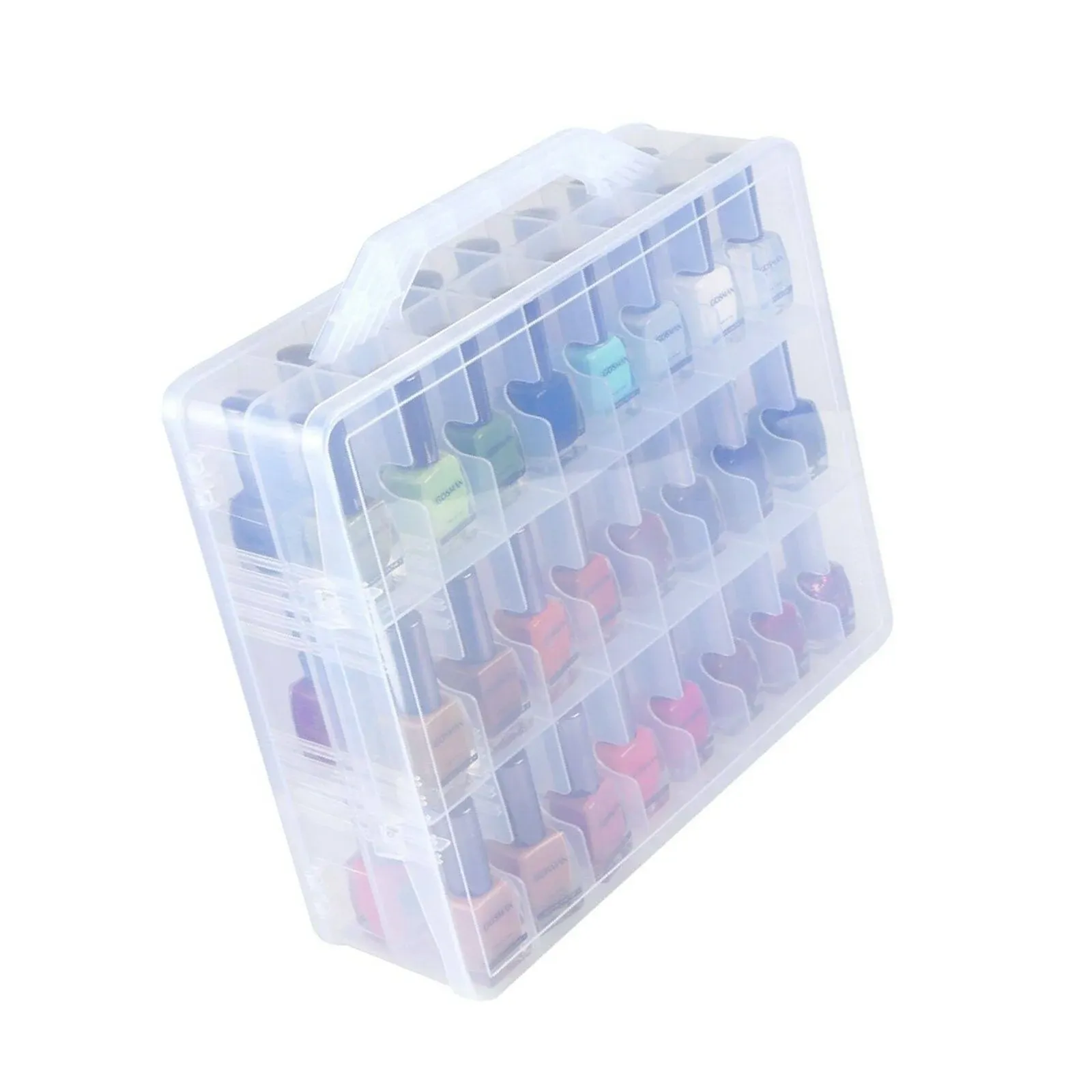 Kissbuty Universal Nail Polish Holder Organizer for 48 Bottles Adjustable Dividers Space Saver