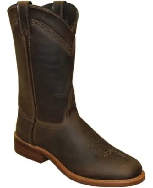 Abilene Men&#039;s Cowhide Leather Pull On Western Boot - Broad Round Toe - 6732