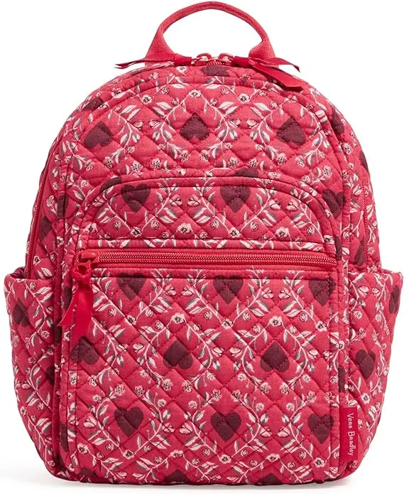 Vera Bradley Small Backpack - Imperial Hearts Red