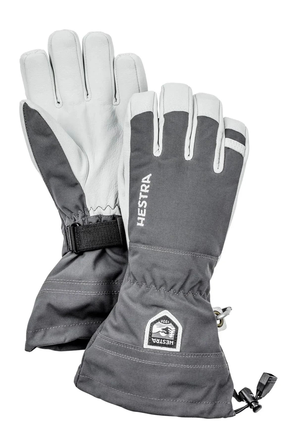 Hestra Army Leather Heli Ski Glove - Grey - 11