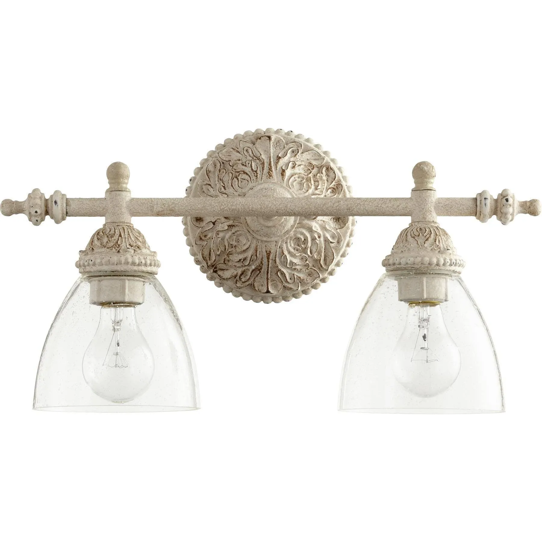 Quorum - 5257-2-70 - Two Light Vanity - Persian White w/ Clear/Seeded