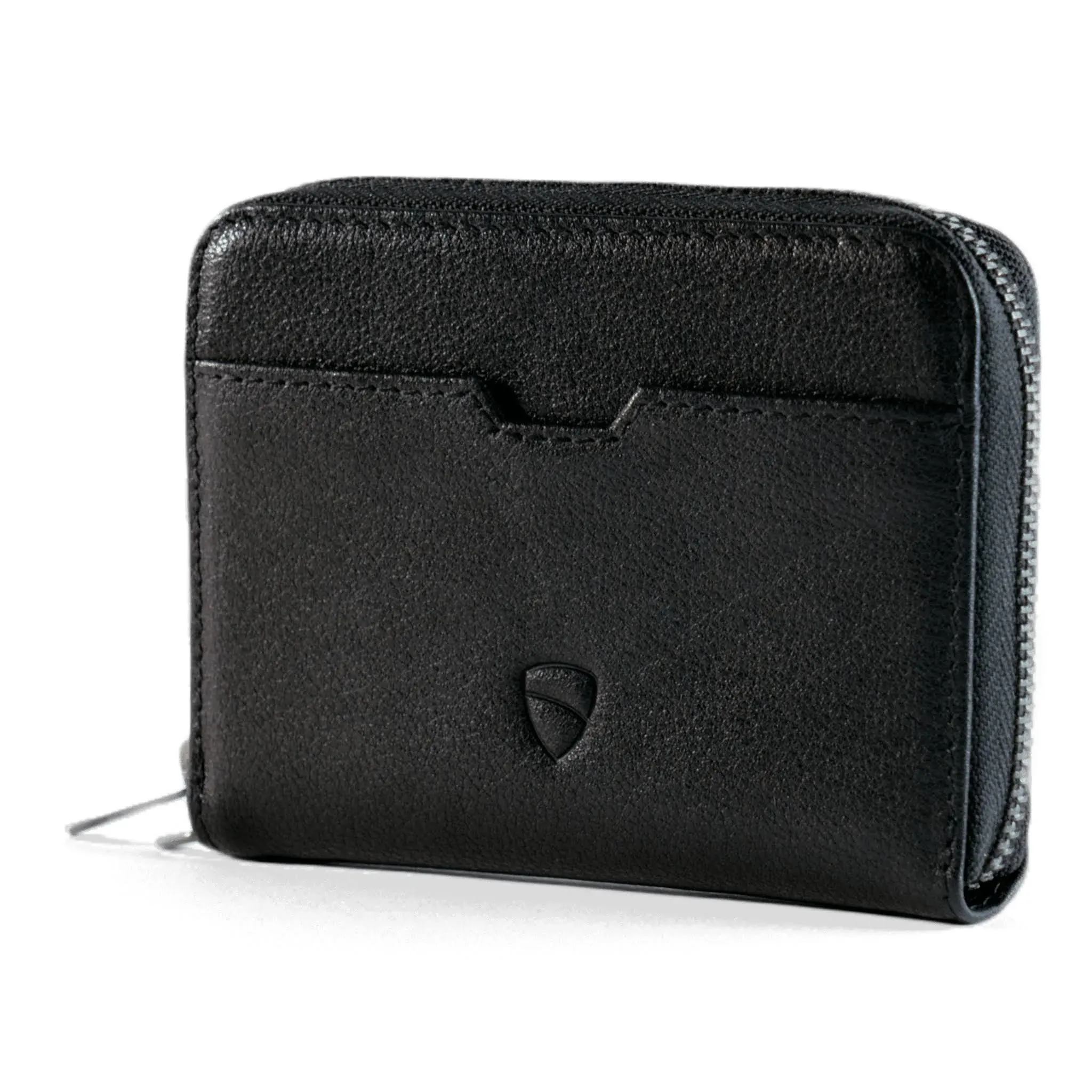 Vaultskin Mayfair Slim Minimalist Zipper Wallet, Leather Card Holder with Coin ...