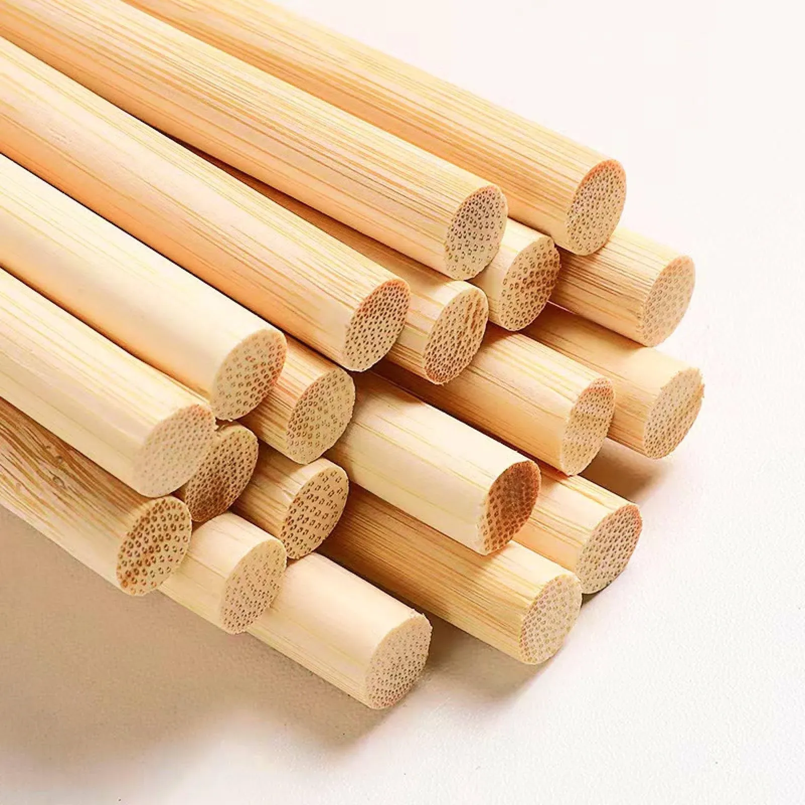 10 PCS Dowel Rods Wood Sticks Wooden Dowel Rods - 1/2 x 36 Inch Unfinished Bamboo Sticks - for Crafts and DIYers