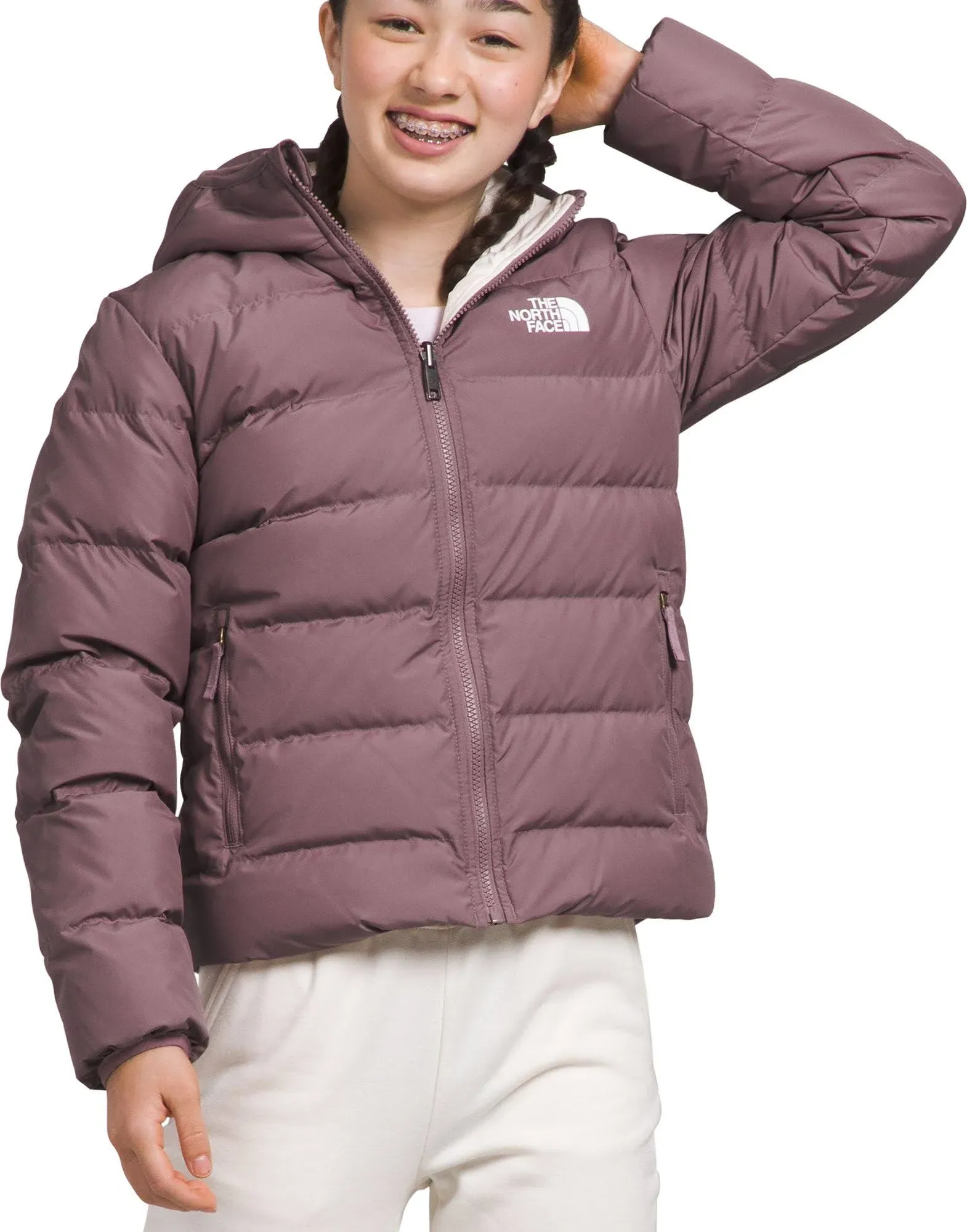 The North Face Girls' Reversible North Down Hooded Jacket