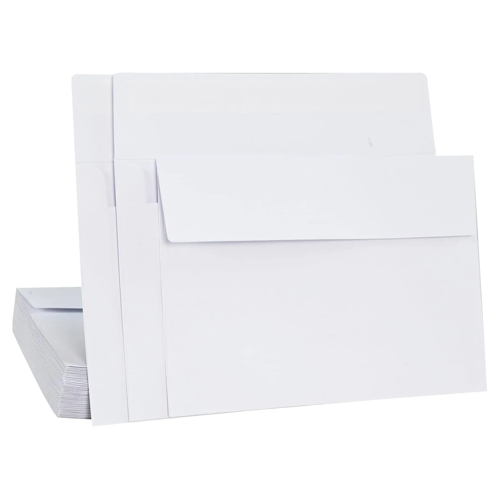 50 Packs 5x7 Envelopes,White A7 Envelopes,5x7 Envelopes for Invitations,Envelopes Self Seal for Weddings,Greeting Cards, Mailing, Invitations, Photos, Postcards，Printable Invitation Envelopes