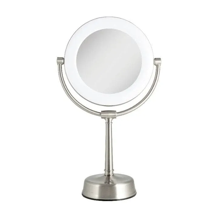 Zadro Surround Light Dimmable Sunlight Vanity Mirror, Nickel