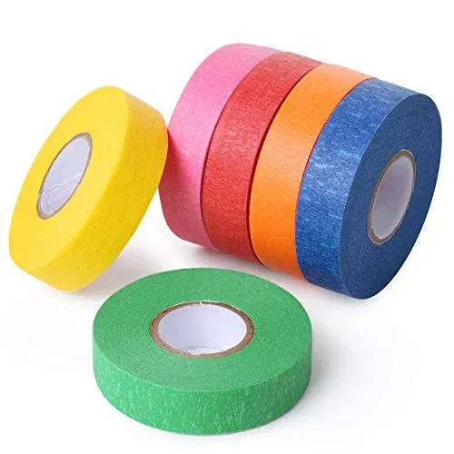 Loomini, Assorted Colors, Vibrant Mask Tape, 6 Pk, Arts and Crafts, 1 set