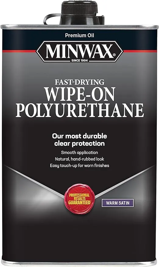 Minwax Wipe-On Interior Polyurethane, Satin - 16 fl oz can