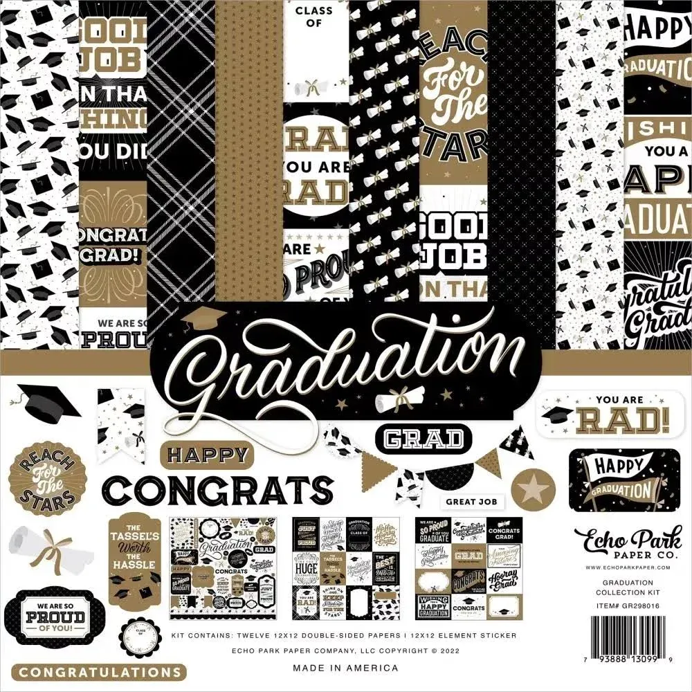 Echo Park Collection Kit 12 inch x12 inch Graduation