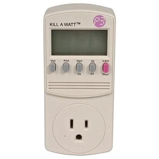 P3 International P4400-VP Monitor, Electricity Usage, Kill-A-Watt, 8 Measures, 2.4" W x 1.7" D x 5.1" H