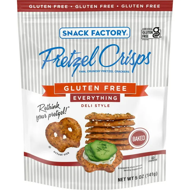 Snack Factory Gluten Free Everything Pretzel Crisps - 5 oz