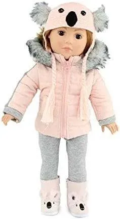 Emily Rose 18 inch Doll Clothes | 4-Piece 18" Doll Snow Coat Koala Outfit ...