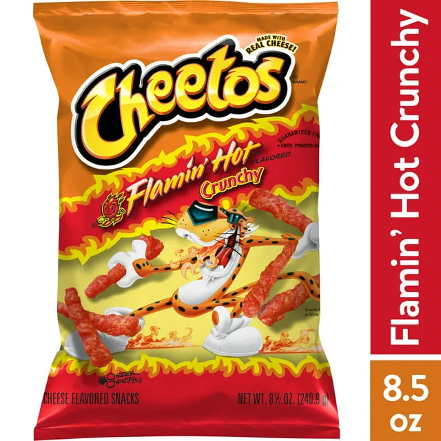 Cheetos Flamin' Hot Crunchy Snacks, 8.5 oz