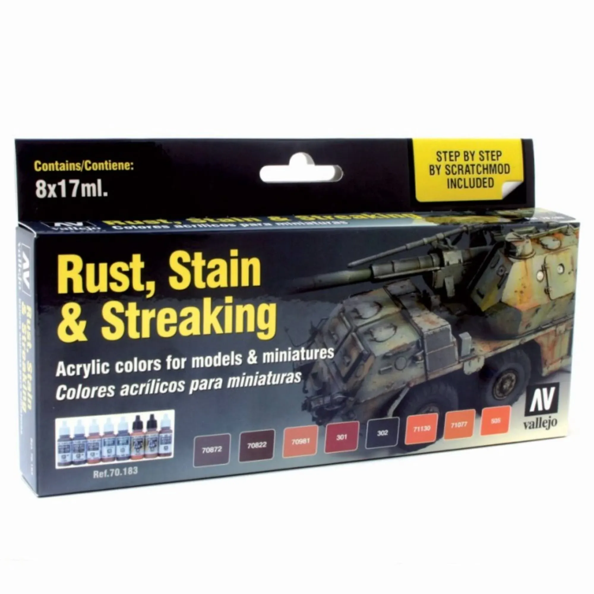 Vallejo Rust, Stain and Streaking Set Paint Set