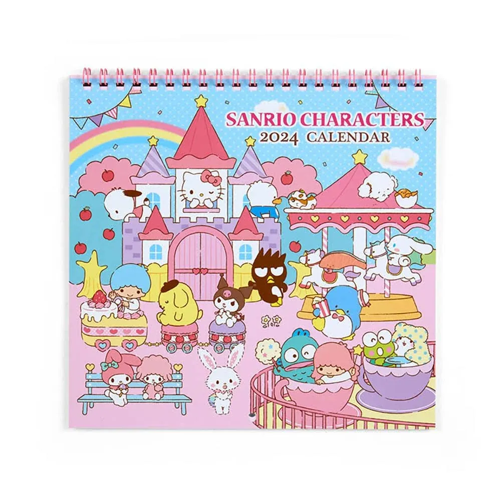 Sanrio Characters 2024 Ring 12 Monthly Desk Calendar Planner for Easy Organizing