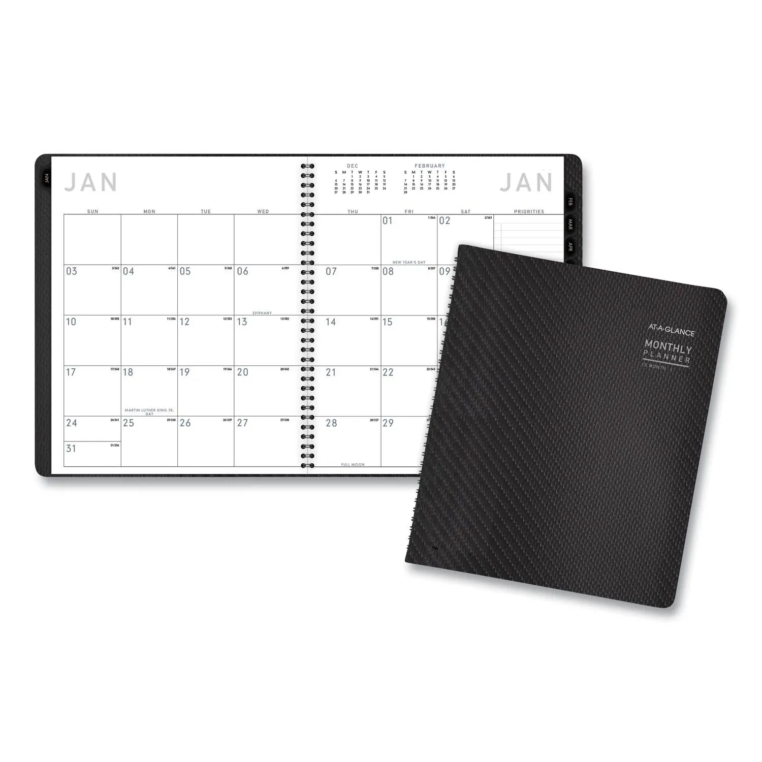 2025 AT-A-GLANCE Contemporary 9&#034; x 11&#034; Monthly Planner Faux Leather Cover