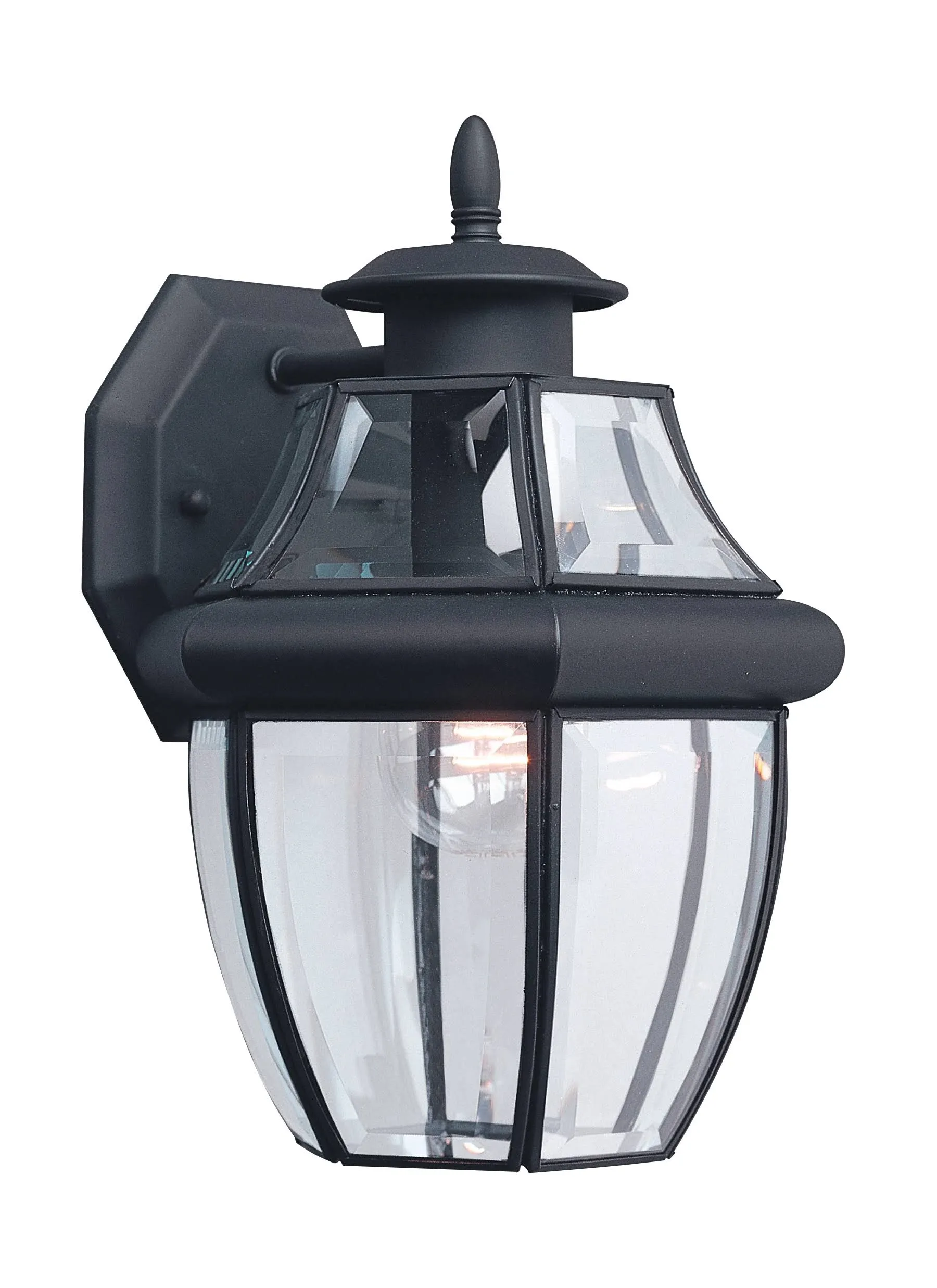 Sea Gull Lighting 8037-12 Lancaster Outdoor Wall Lantern Outside Fixture, One - Light, Black