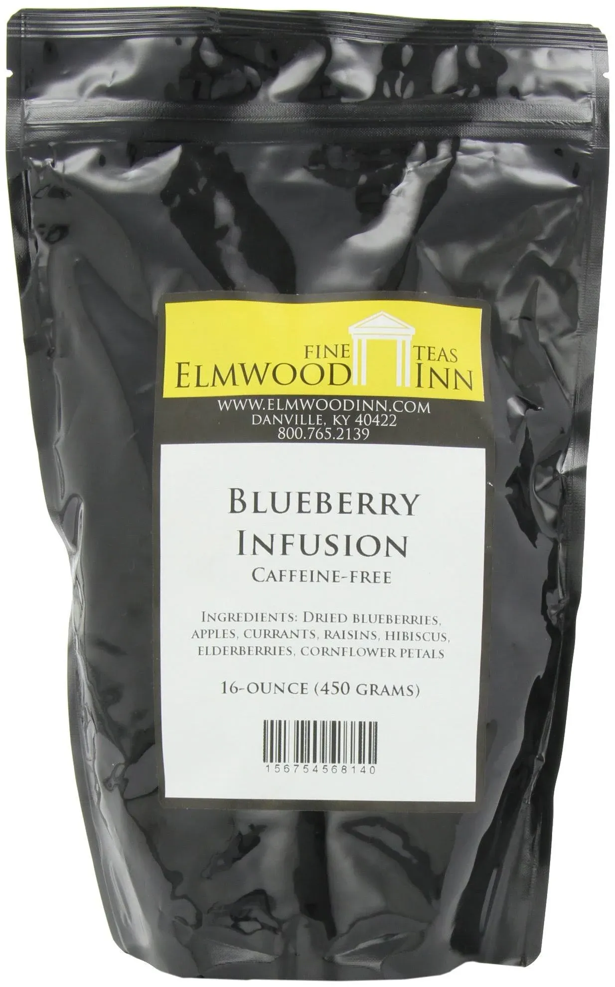 Elmwood Inn Fine Teas Blueberry Caffeine-Free Fruit Infusion 16-Ounce