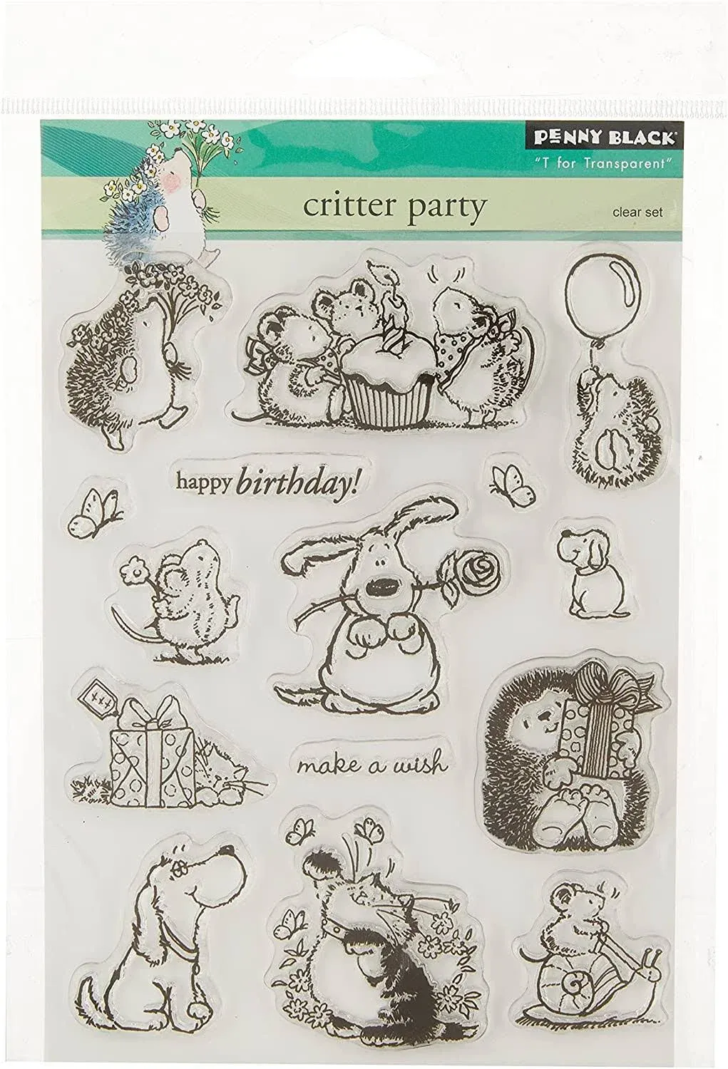 Penny Black PB30013  Clear Stamps 5&#034;X7&#034;-Critter Party