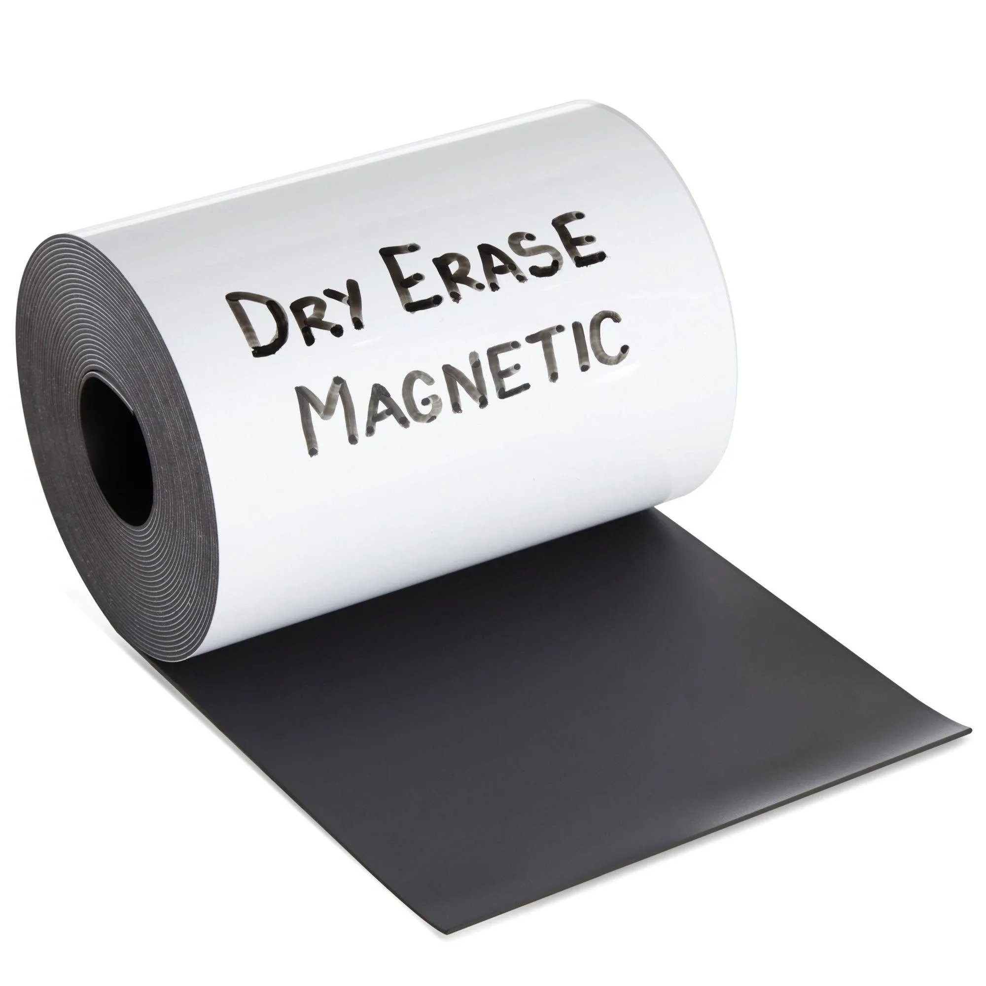 1-Pack Dry Erase Reusable and Customizable Magnetic Tape Roll, 4&#034; Wide, (15 ft)