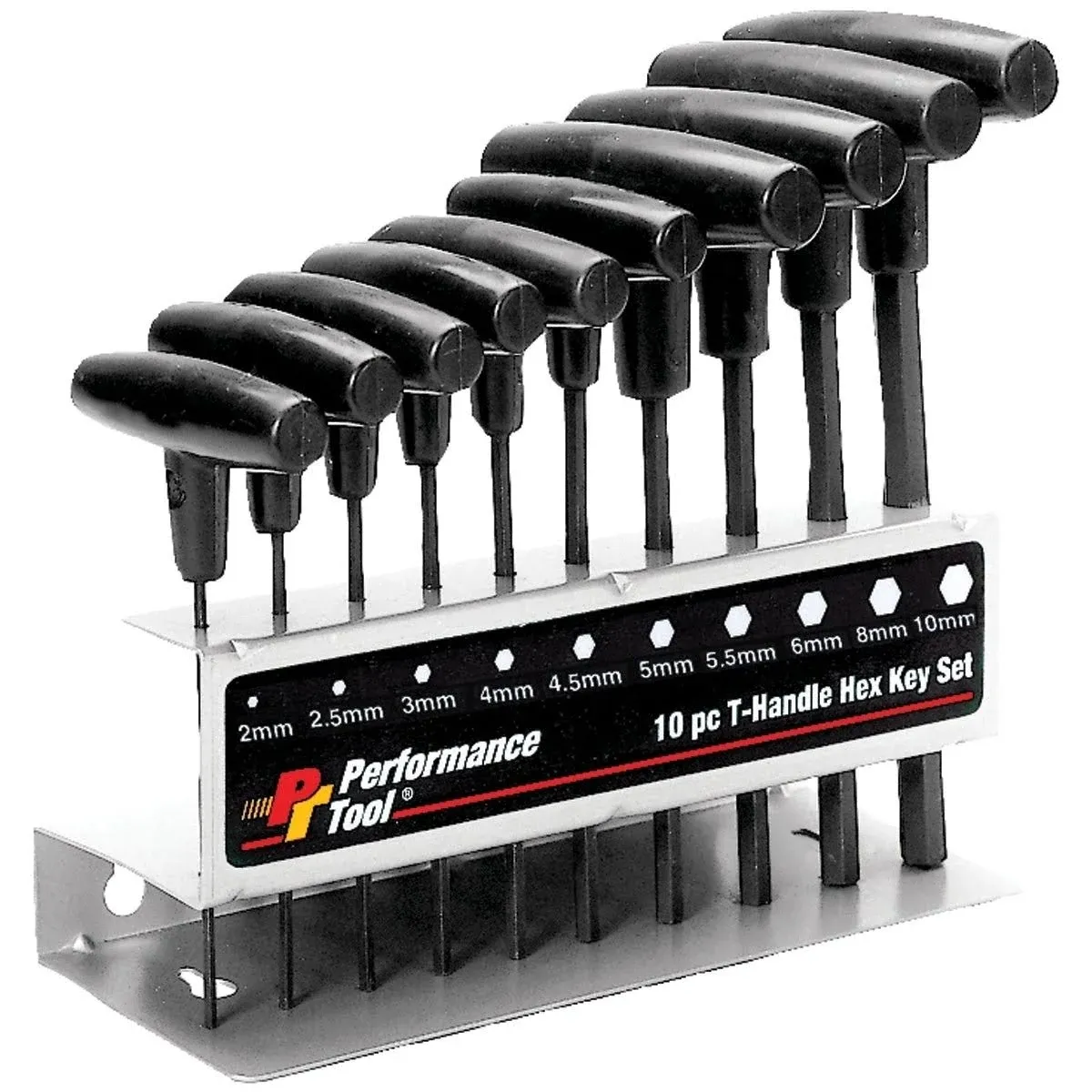 Performance W80275 10-Piece Metric T-Handle Hex Key Set