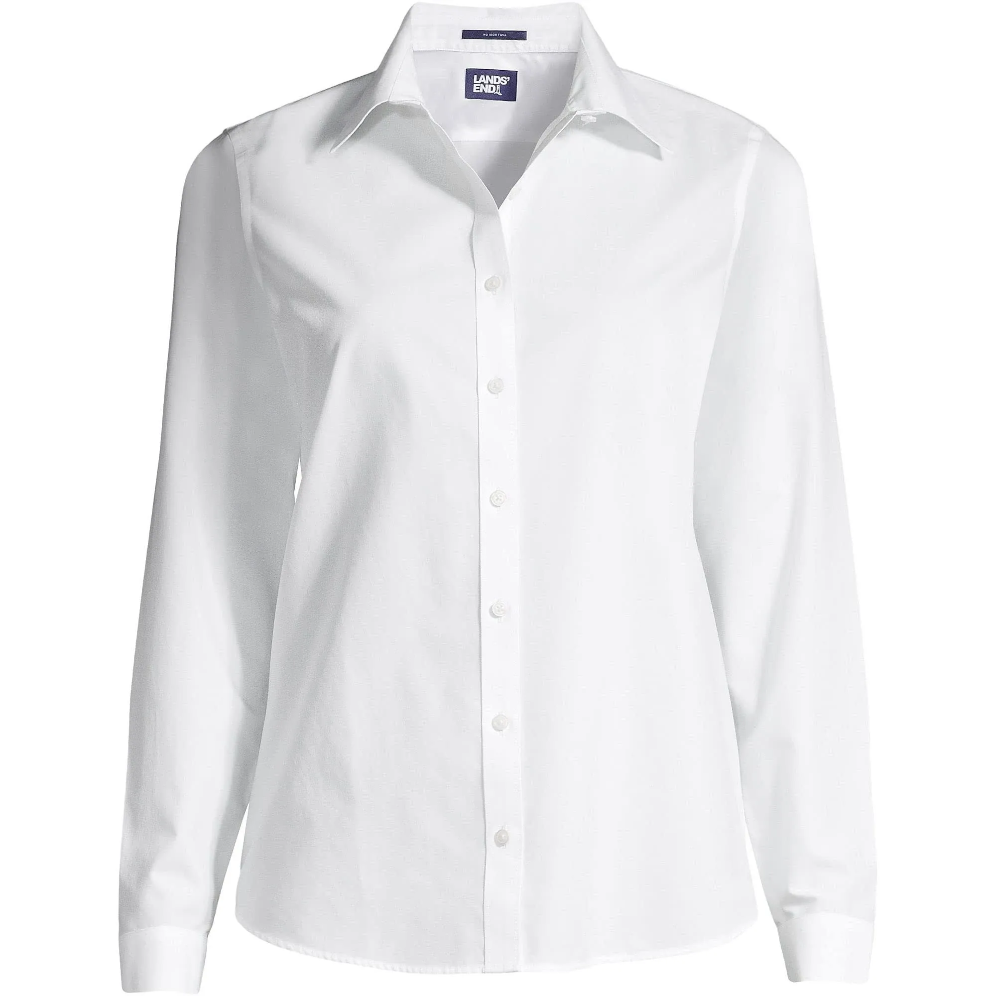 Lands' End Women's Wrinkle Free No Iron Button Front Shirt