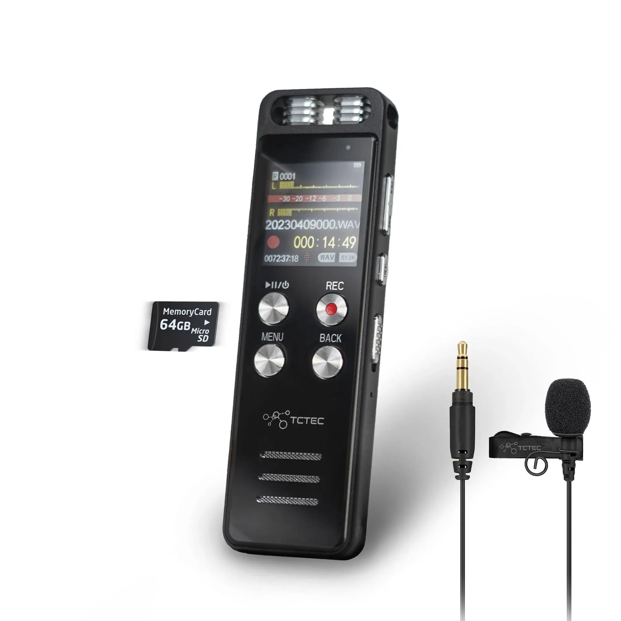 96GB  Digital Voice Recorder, Voice Activated Recorder with 7000 Hours 