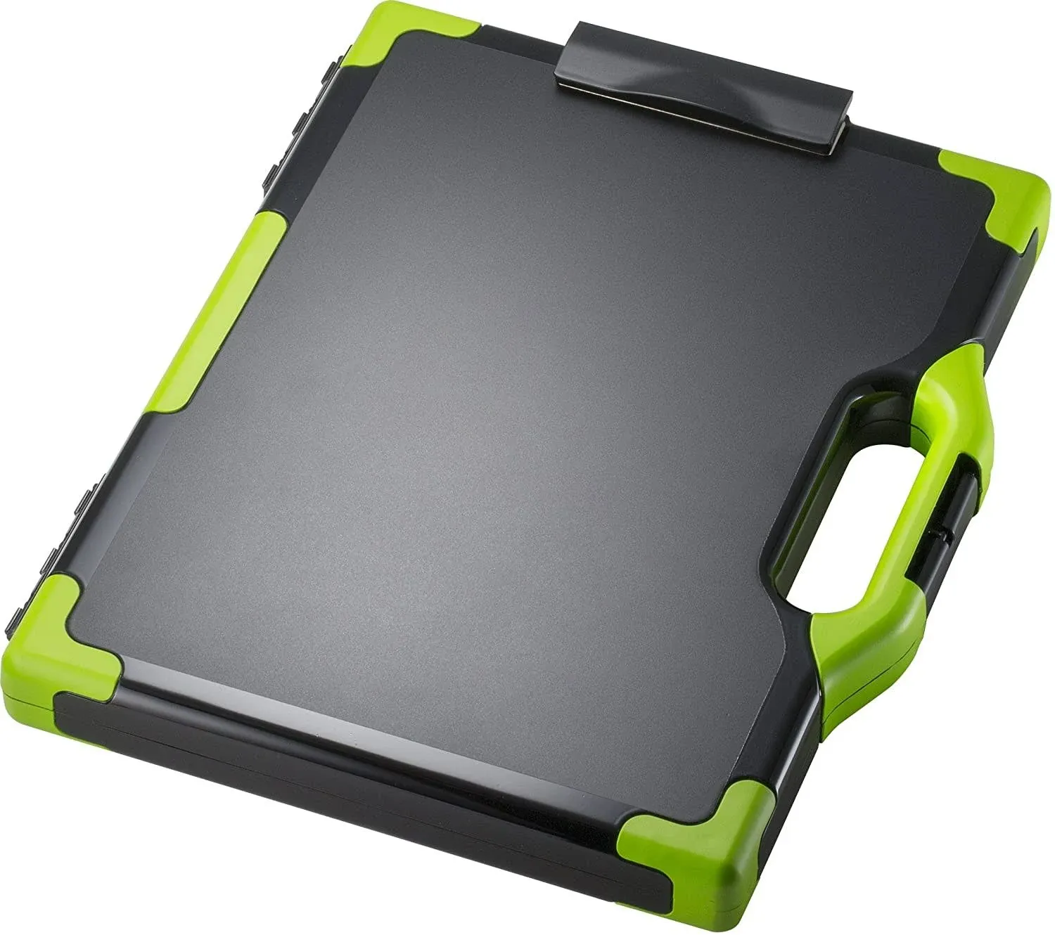 Officemate Carry All Clipboard Storage Box, Letter/Legal size, Black & Green (83325)