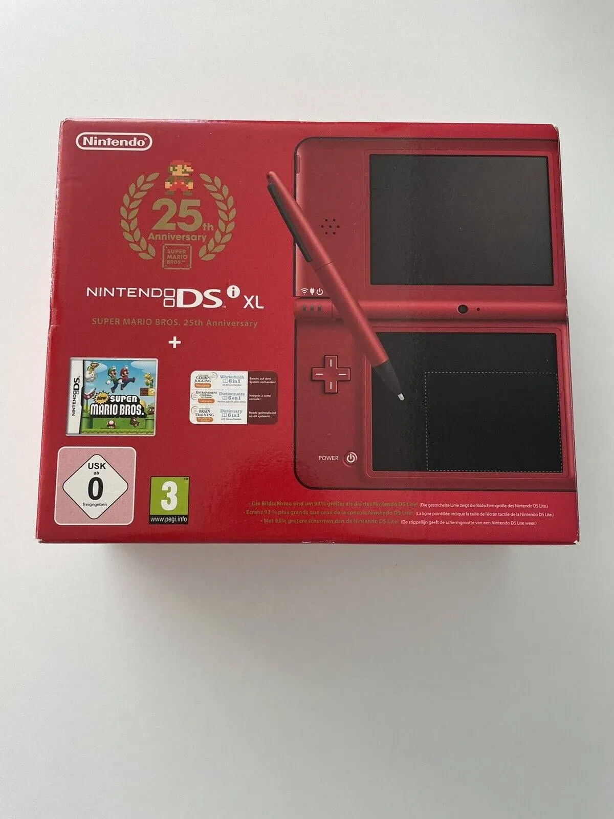 Nintendo DSI XL Handheld Game Console Only UTL-001 Black/Red