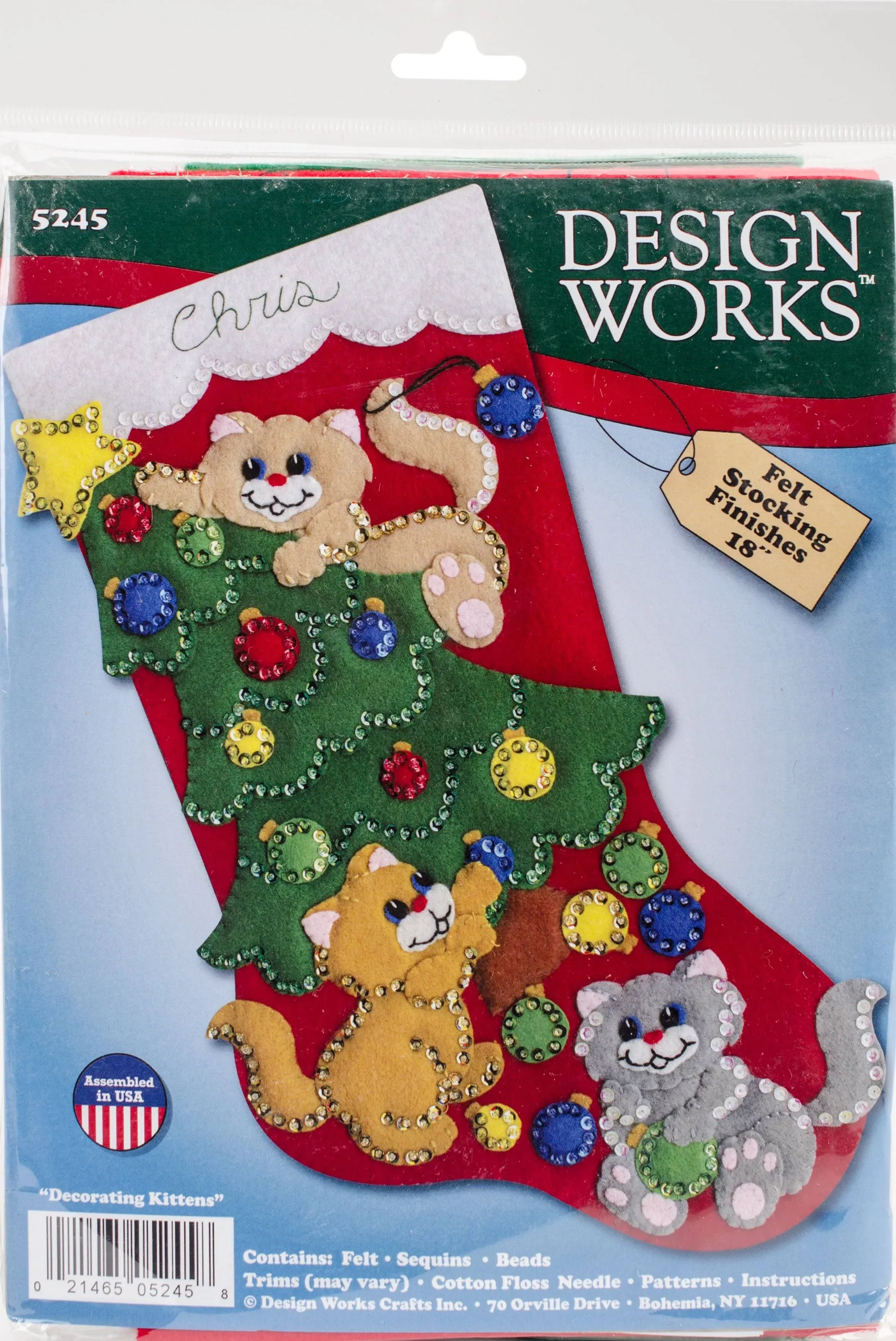 Design Works Felt Stocking Applique Kit