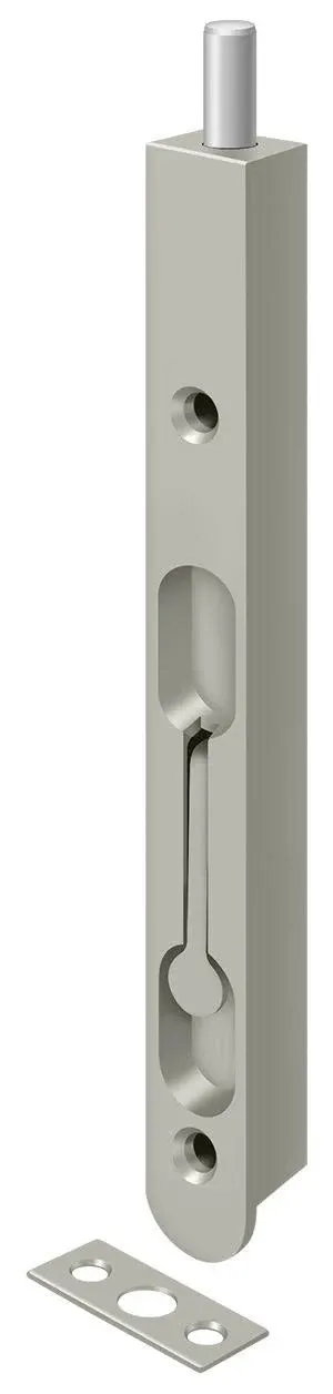 Deltana 7FBZ15 7 in. Flush Bolt- Satin Nickel - Zinc