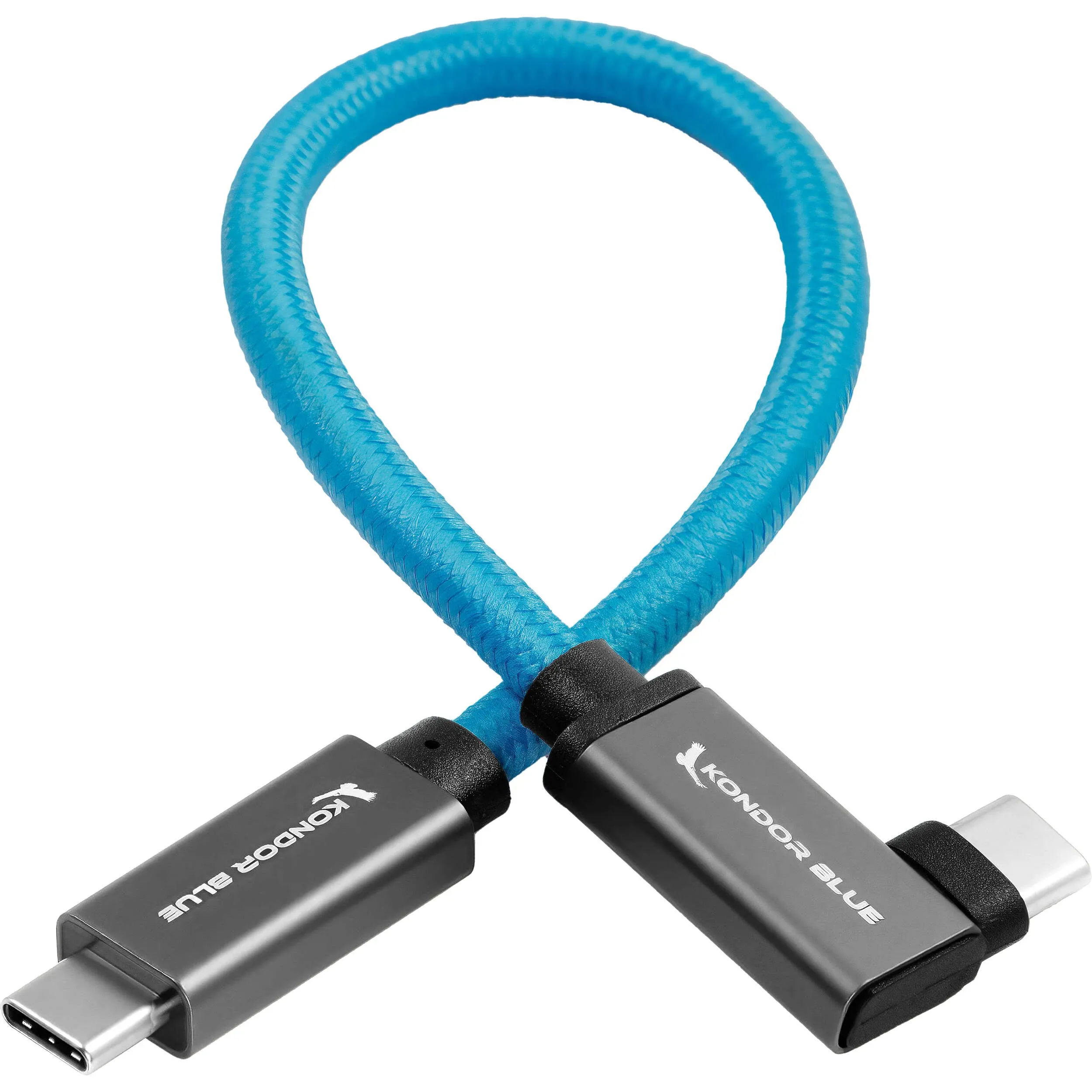 Kondor Blue USB C to USB C High Speed Cable for SSD Recording, 12 Inch