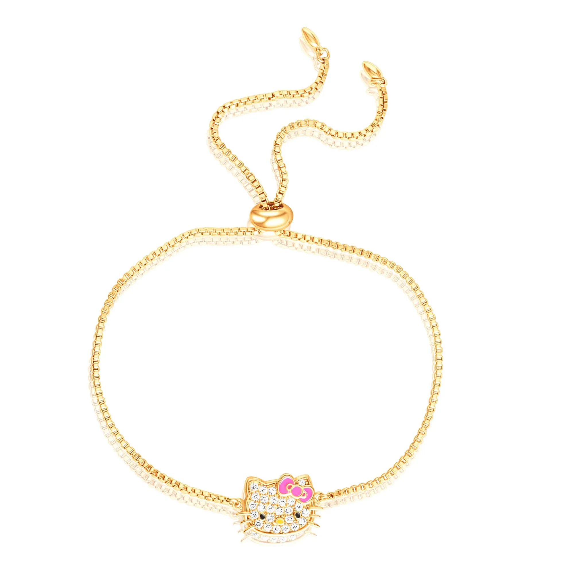 Sanrio Hello Kitty Officially Licensed Authentic Pave Hello Kitty Face Lariat ...