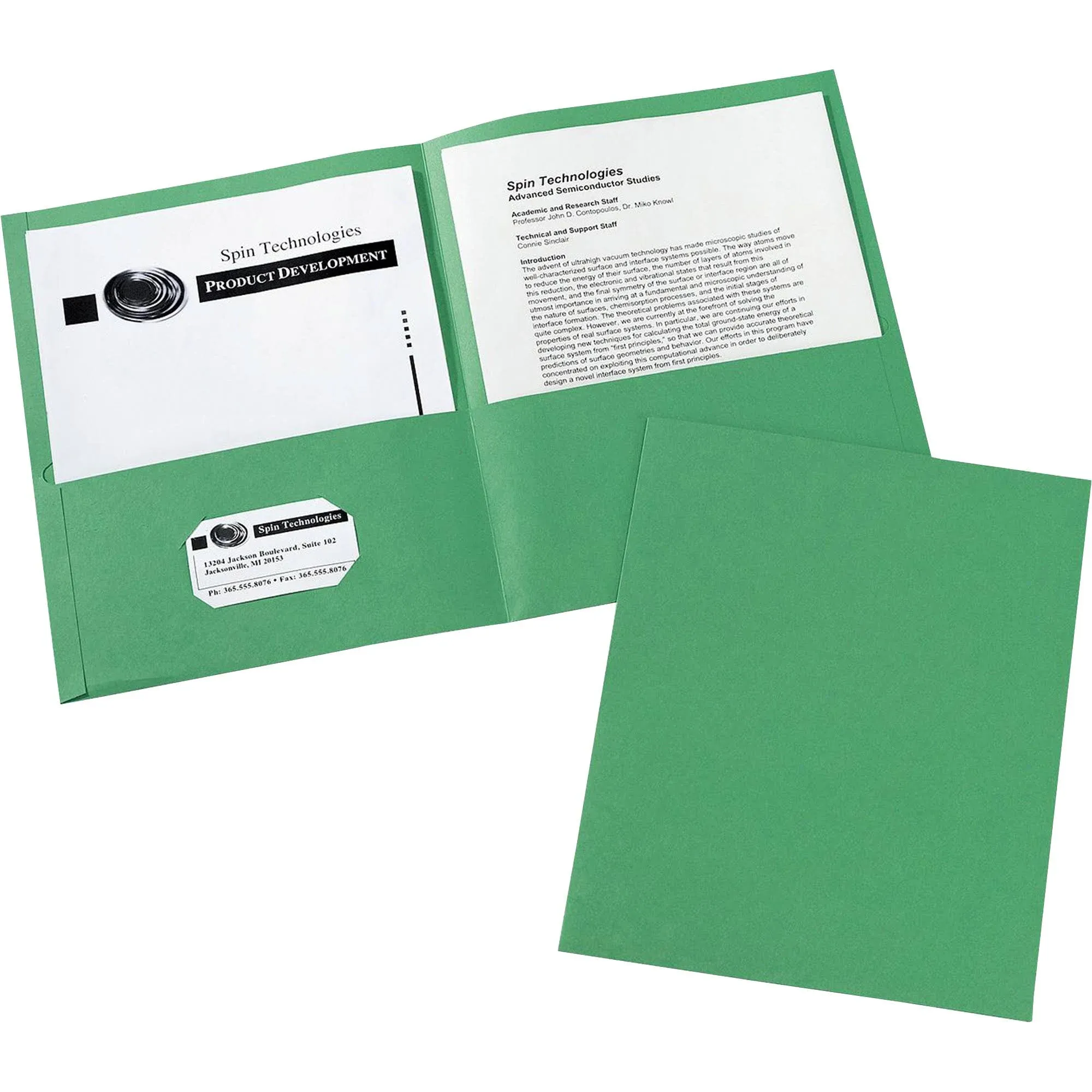 Avery Two-Pocket Folder, 40-Sheet Capacity, Green, 25/Box