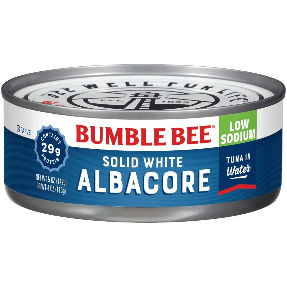 Bumble Bee Tuna, in Water, Low Sodium, Solid White, Albacore - 5 oz