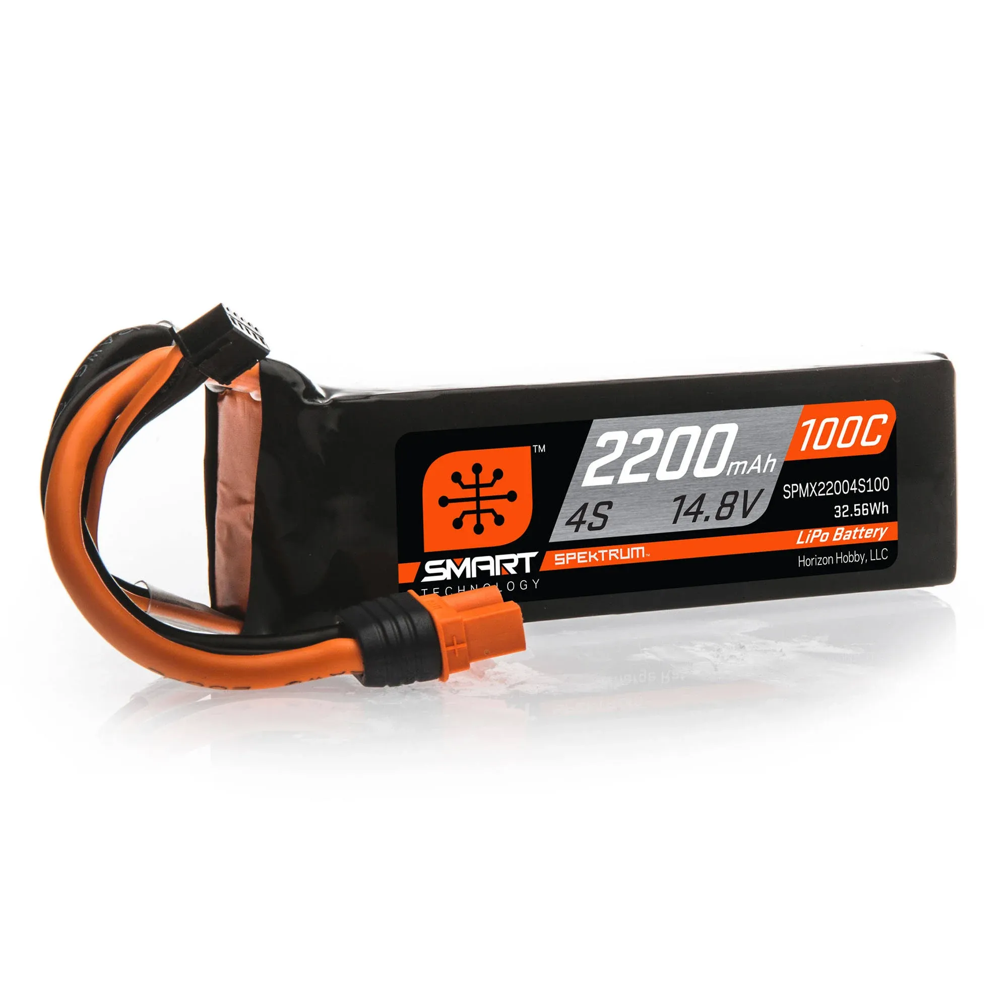 Spektrum SMART 2200mAh 4S 14.8V Smart G2 LiPo 50C IC3 SPMX224S50 Airplane