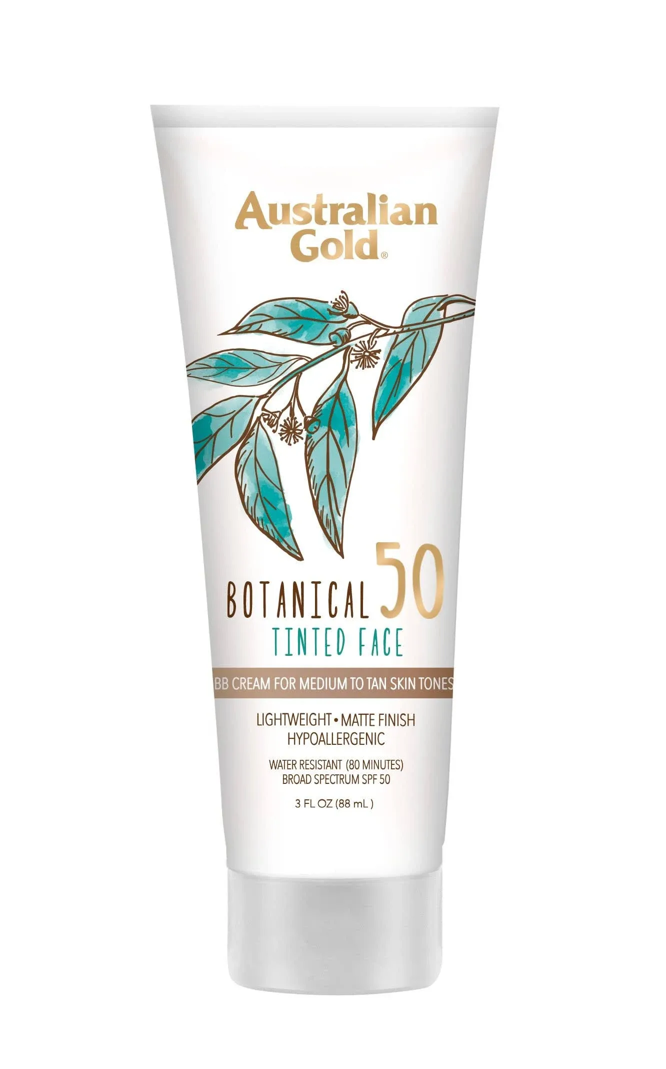 Australian Gold Botanical Tinted Face Sunscreen Lotion - SPF 50 - 3 fl oz