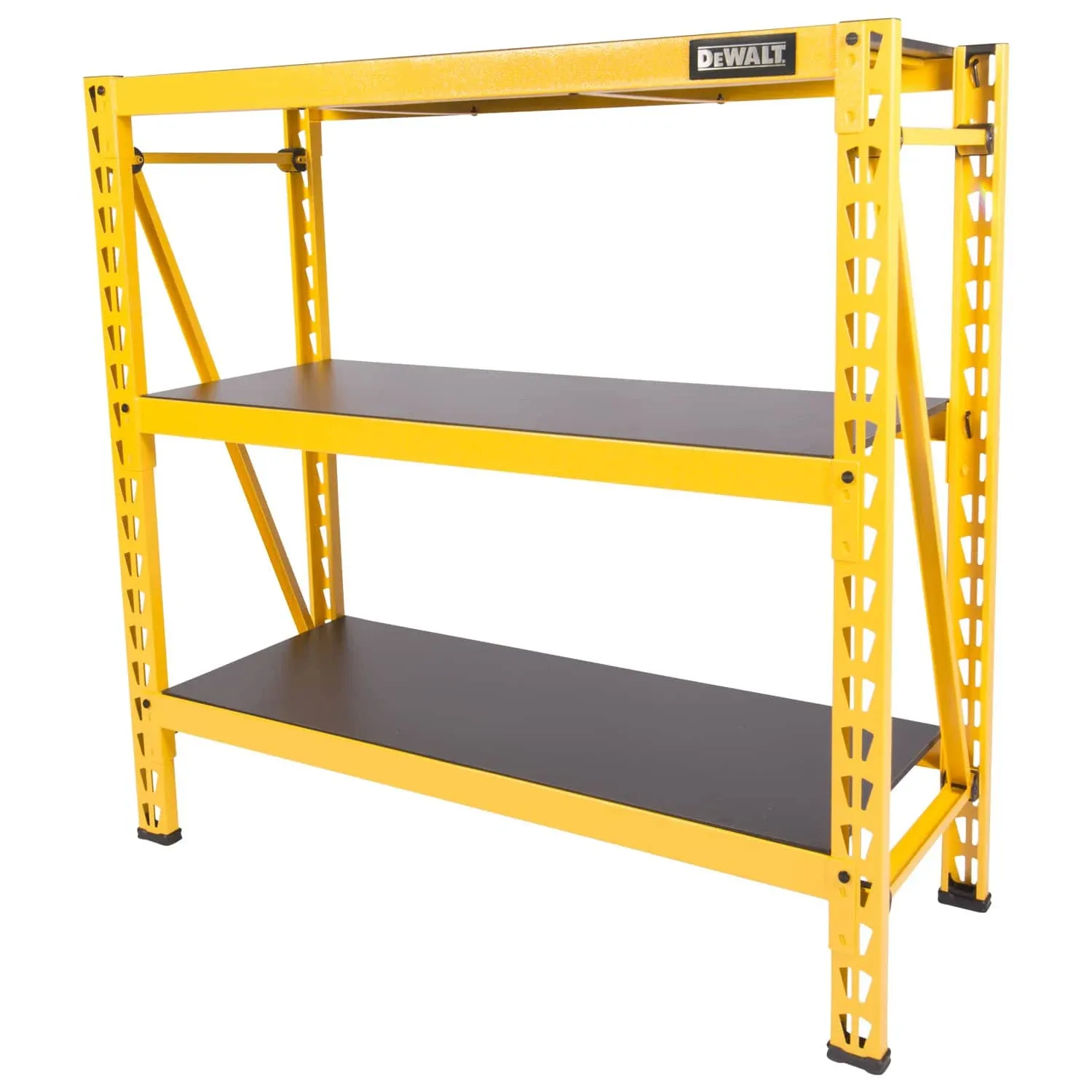 DEWALT 3-Tier Garage Shelving Unit 50&#034;W x 48&#034;H x 18&#034;D Steel Powder-Coated Yellow