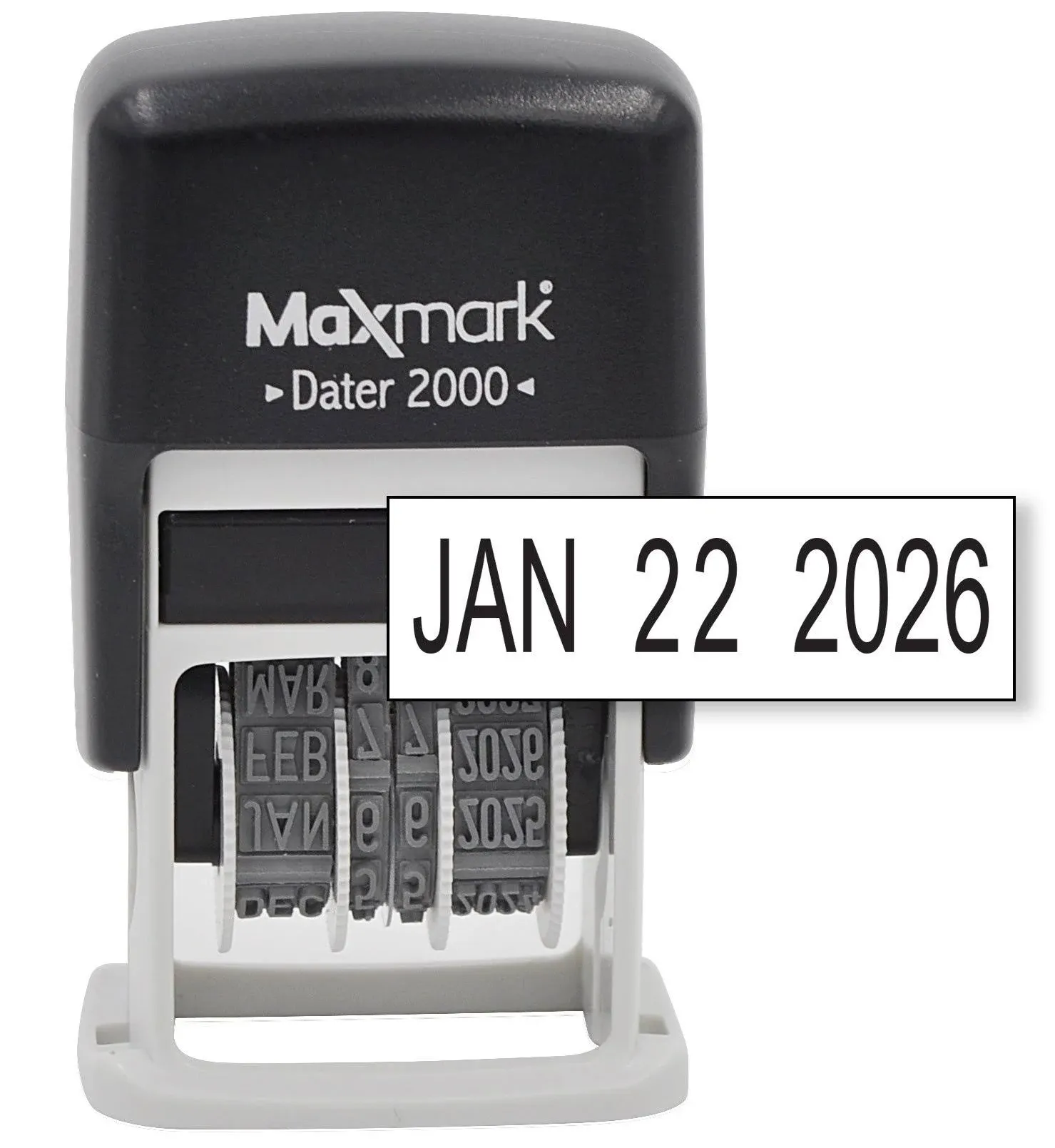 MaxMark Dater 2000, Self Inking Date Stamp with Black Ink