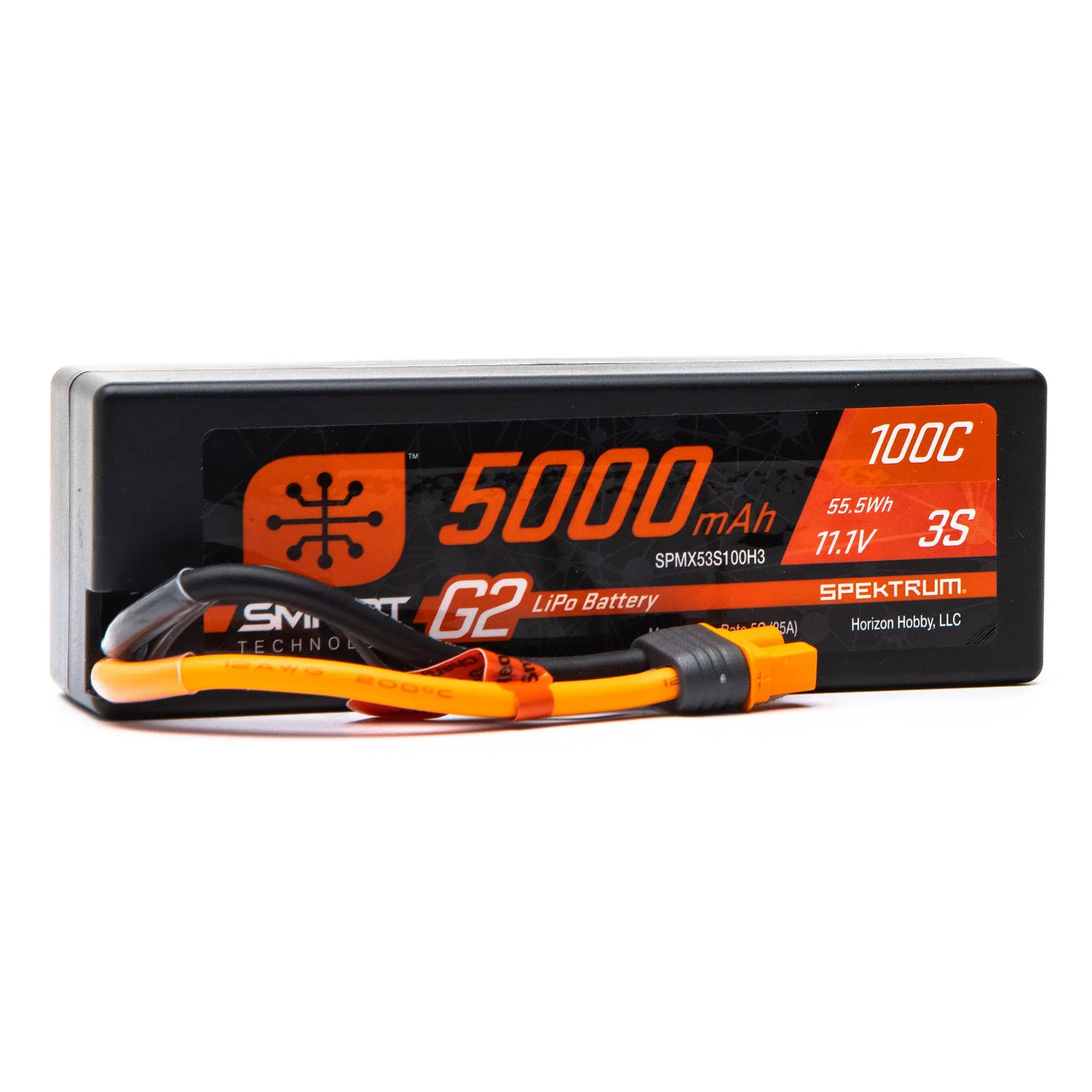 Spektrum RC 3S Smart G2 LiPo 50C Battery Pack w/IC3 11.1V/5000mAh SPMX53S50H3